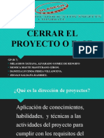 Cerrar El Proyecto o Fase