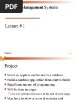 Database Management Systems: Lecture # 1