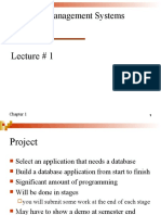 Database Management Systems: Lecture # 1