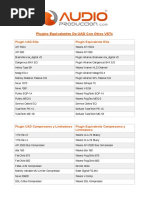 Equivalencias de Plug Ins Au PDF