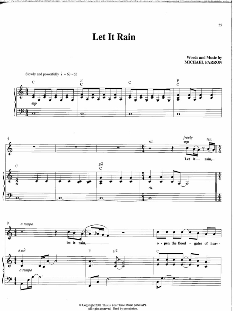 Let It Rain Chords PDF – Unlocking the Melodies of a Classic