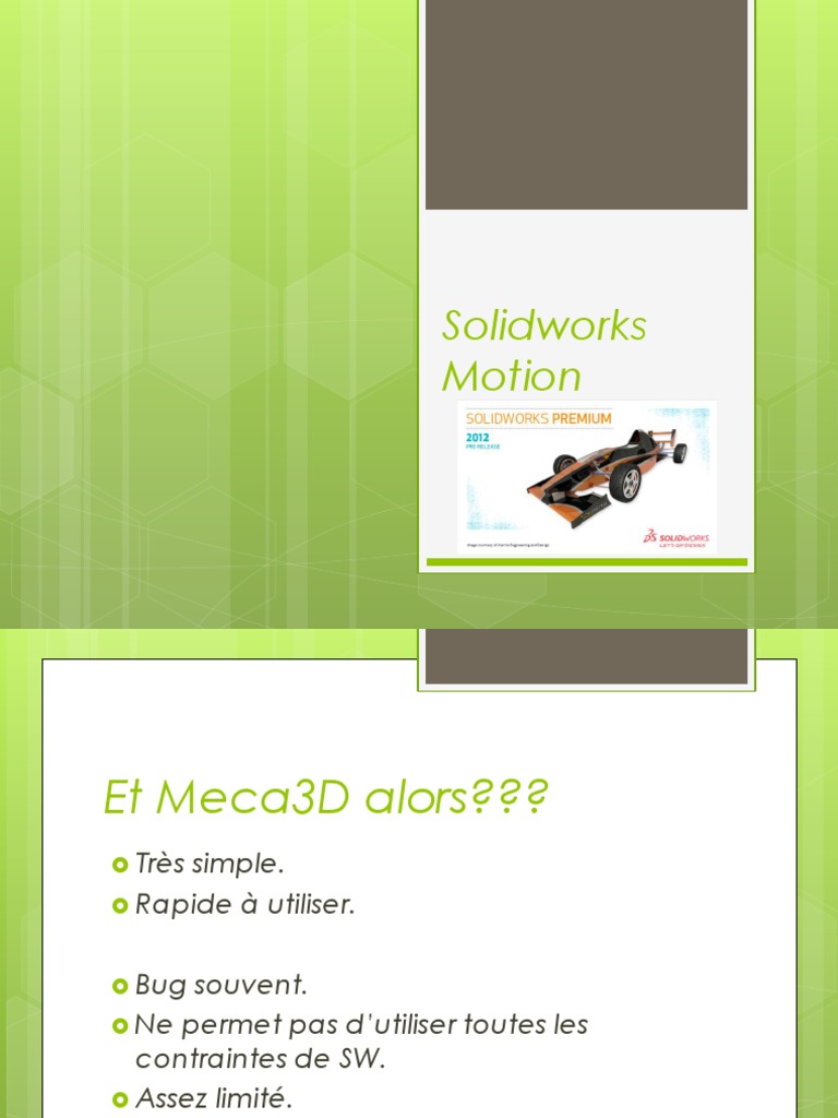 Solidworks Motion : Guide d'Animation | PDF | Moteurs | Obliger