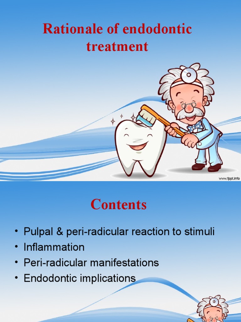 Rationale of Endodontic Treatment PDF Inflammation White Blood Cell