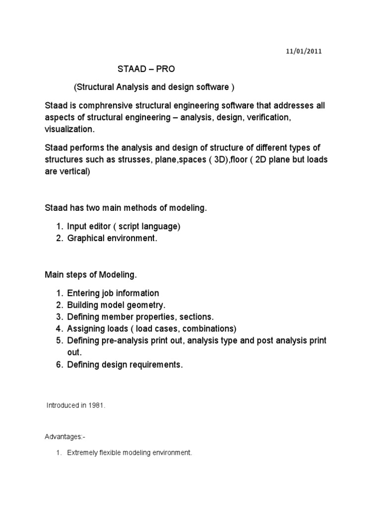 STAAD Pro: Structural Design Software Guide | PDF | Art