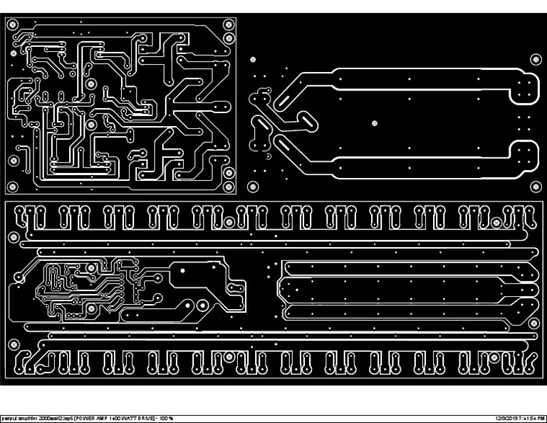 2000 Watts Ultra Power Amplifier Circuit Create PCB (2) PDF | PDF