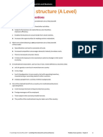 AS and A Level Business Structure MCQs