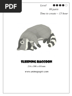 Sleeping Raccoon: Level 80 Parts Time To Create 15 Hour