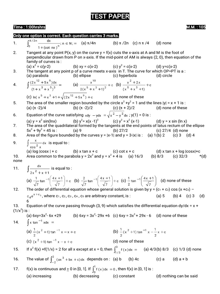 Line Def Geometry Test Paper | PDF | Line (Geometry) | Equations