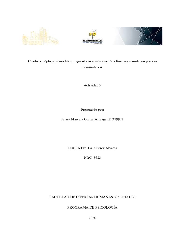 Modelos de Intervención Comunitaria en Psicología | PDF | Trabajo ...