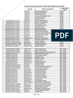 Publication of Allotment of 3rd Semester Students For CBCS Paper (Department Wise)