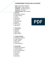 Daftar Struktur Management Telaga Ilmu Al PDF