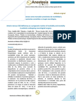 Delta de CO2 Arterio-Venoso Como Marcador Pronóstico de Morbilidad y Mortalidad en Pacientes Sometidos A Cirugía Neurológica