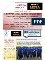 MItre 10 Mega Upper Hutt United Newsletter