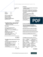 Pre-Intermediate Achievement Test 3 (Units 7-9) : Listening Grammar