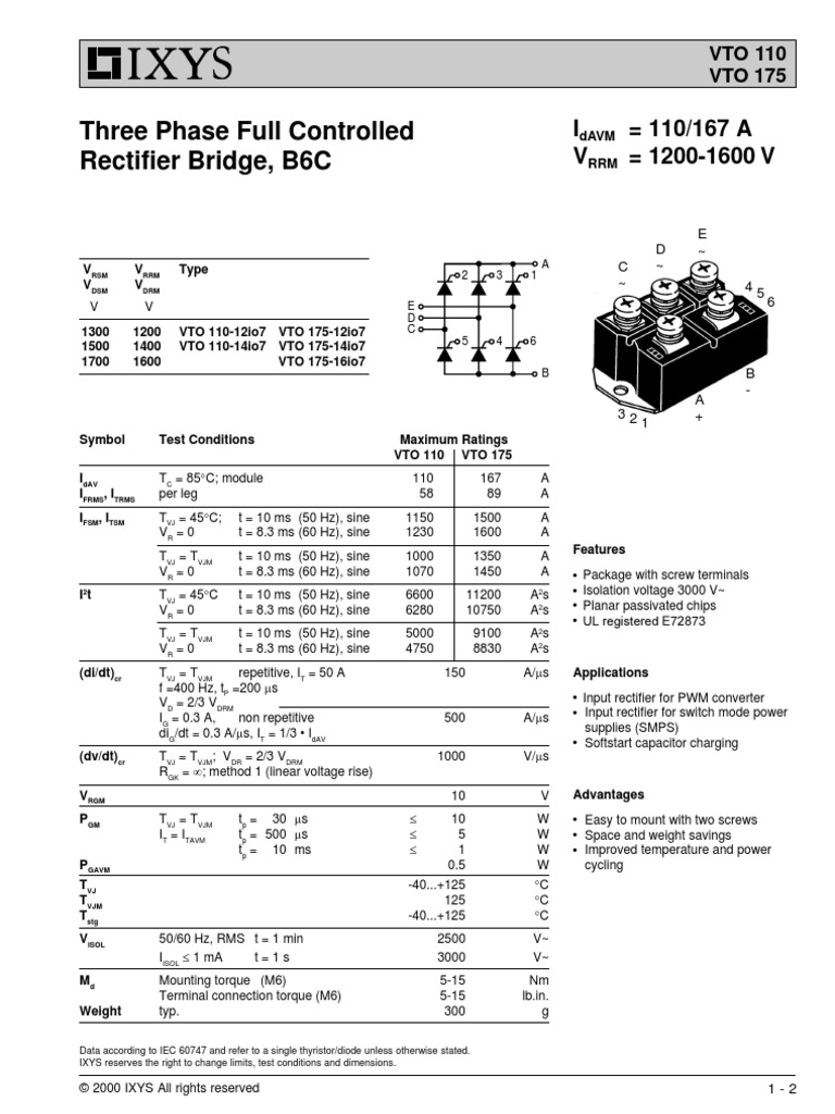 Datasheet of Silicon Controlled Rectifier | PDF | Rectifier ...