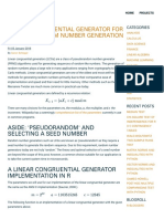 Linear Congruential Generator for Pseudorandom Number Generation in R