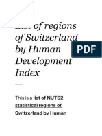 List of Regions of Switzerland by Human Development Index