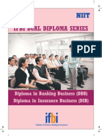 Ifbi Dual Diploma Series: Diploma in Banking Business (DBB) Diploma in Insurance Business (DIB)