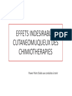 Effets Indesirables Cutaneo Muqueux Des Chimiotherapies