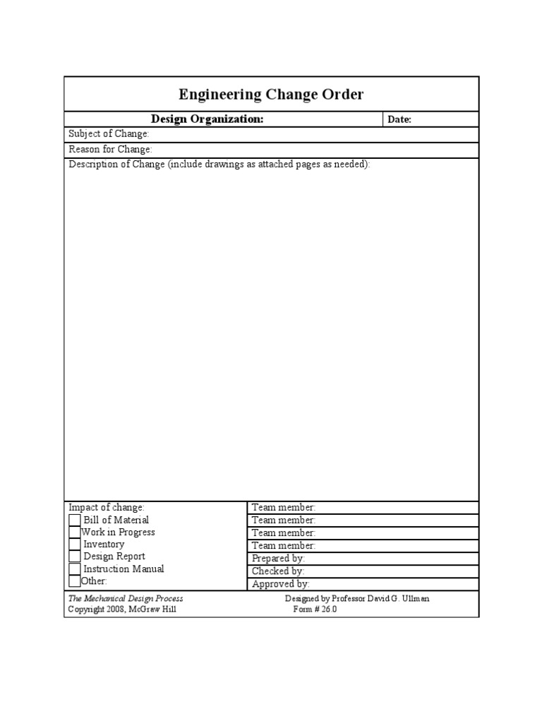 26 Engineering Change Notice | PDF