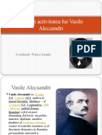 Viața Și Activitatea Lui Vasile Alecsandri