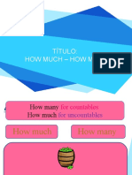 Título: How Much - How Many