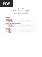 LAB 10 RISC-V Assembly (Part II) : EE-222 Microprocessor Systems