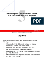 Interacting With Oracle Database Server: SQL Statements in PL/SQL Programs
