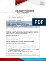 Guía de Actividades y Rúbrica de Evaluación - Unidad 3 - Paso 3 - Análisis de La Regulación Del Problema