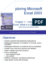 Exploring Microsoft Excel 2003: Chapter 1 - Introduction To Excel: What Is A Spreadsheet?