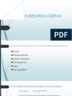 Besaran-Besaran Gerak