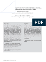 Utilización de Los Equipos de Protección Individual Frente Al Riesgo Biológico Por El Personal Sanitario