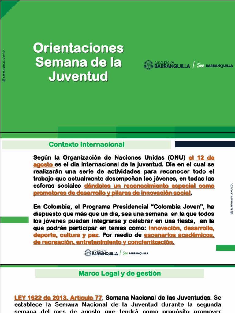 Semana de la Juventud en Colombia | PDF | Colombia | Educación avanzada