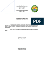 Certification: Department of Education