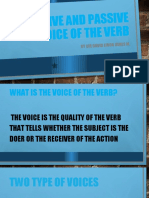 Active and Passive Voice of The Verb: by Sir David Eiron James M