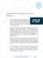 Ley de Regulacion Del Teletrabajo El Salvador