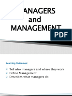 Managers and Management