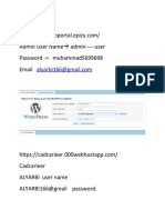 Wordpress Admin User Name Admin - User Password - Muhammad5699698 Email