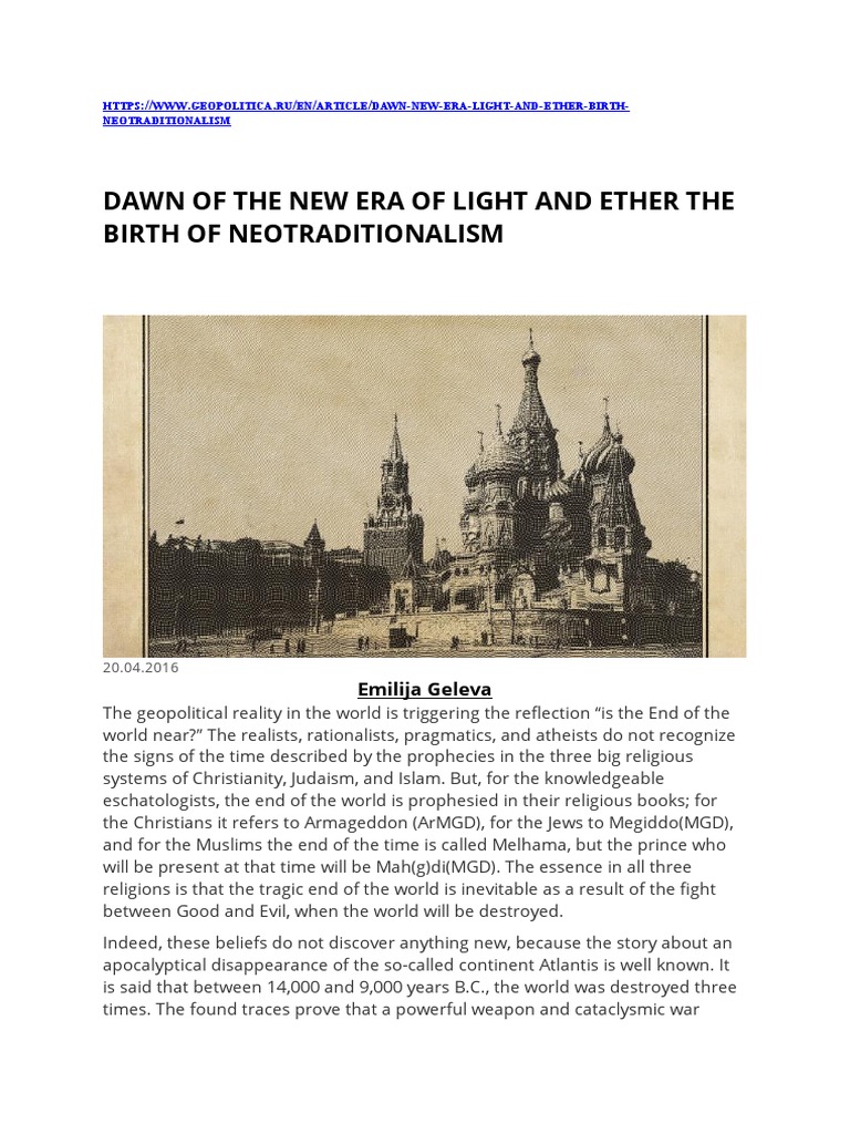 Neotraditionalism: Dawn of a New Era | PDF | Religion And Belief