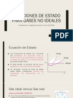 Ecuaciones de Estado para Gases No Ideales