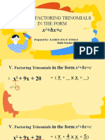 Math8.Factoring General Trinomials