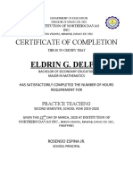 Eldrin G. Delfin: Certificate of Completion