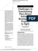 Challenges in Transitioning Plan-Driven Software