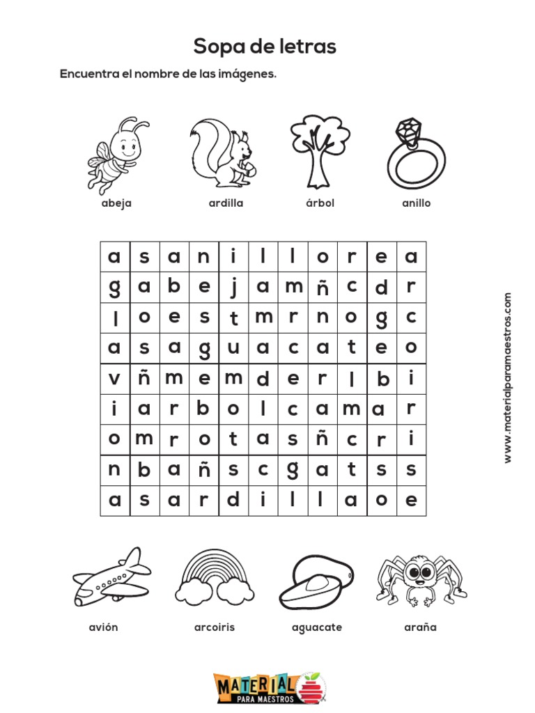 Hojas De Trabajo Imprimibles De Sopa De Letras De Cocina