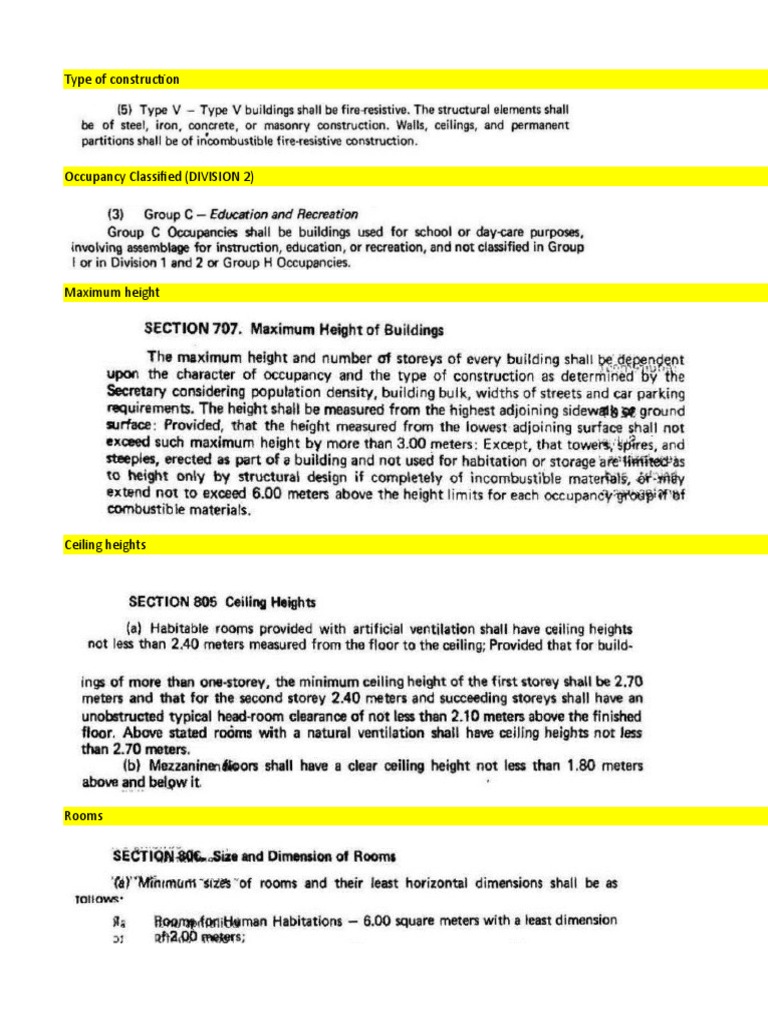 Construction Occupancy Classifications | PDF