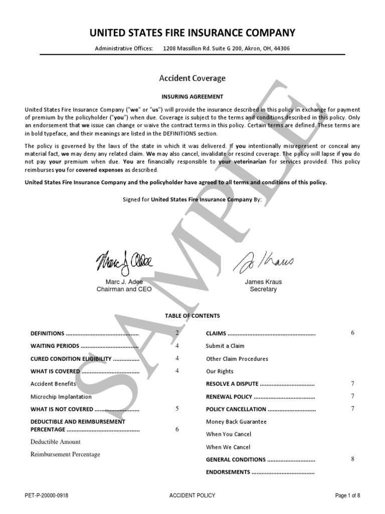 M P L E: United States Fire Insurance Company | PDF | Insurance ...