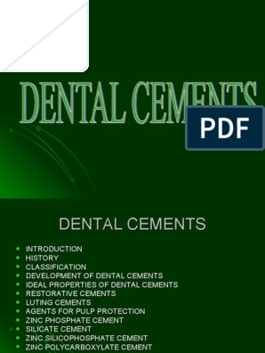 DR Sonu (Cements), PDF, Dental Material