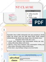 Dependent clause types