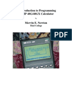 An Introduction To Programming The HP 48G/48GX Calculator: Thiel College