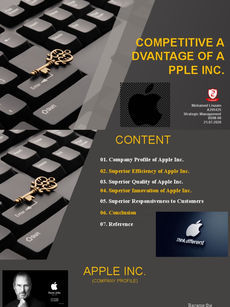 Competitive Advantage Of Apple Inc Pdf Apple Inc Innovation